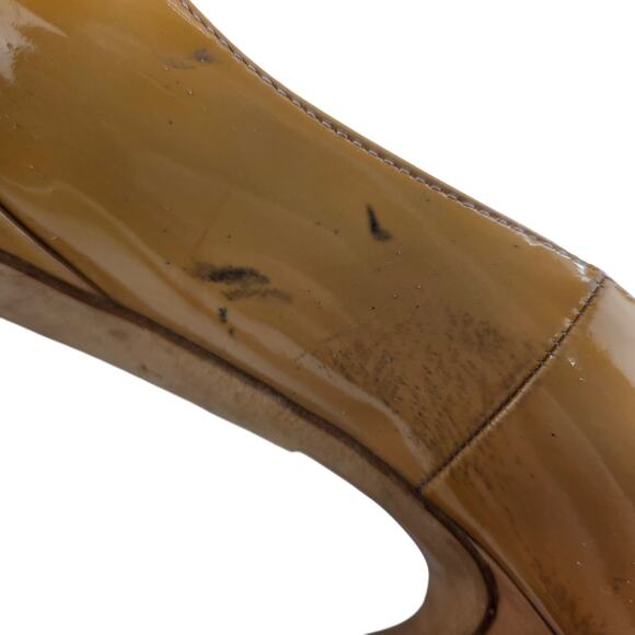 Christian Dior Pumps Women 8 38 Miss Dior Peep-Toe Platform Beige Patent Leather - Picture 10 of 14